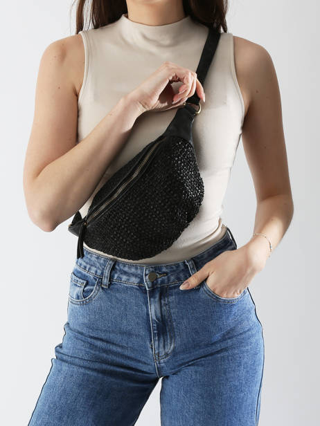 Sac Banane Biba Noir leather BRI5L vue secondaire 1