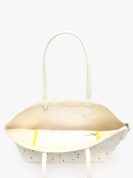 Sac PortÃ© Ã©paule L12.12 Season Lacoste Blanc l12.12 season NF4937SJ vue secondaire 3