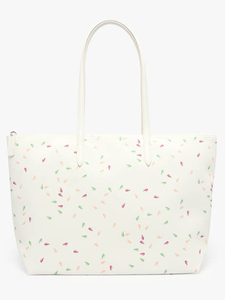 Sac PortÃ© Ã©paule L12.12 Season Lacoste Blanc l12.12 season NF4937SJ vue secondaire 4