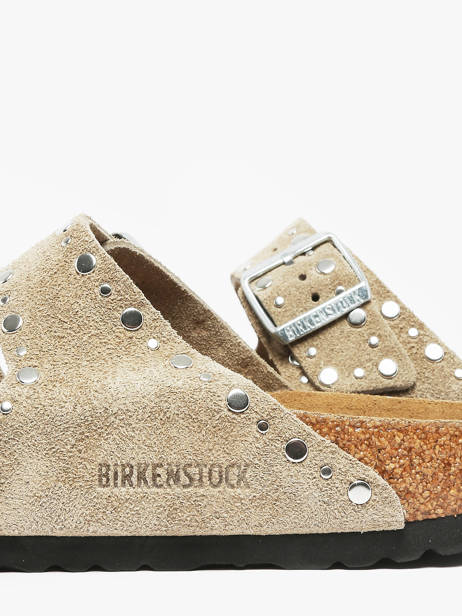 Mules Arizona Rivet En Cuir Birkenstock Beige women 1029390 vue secondaire 2