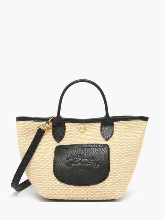 Longchamp Le panier pliage Sacs porté travers Noir