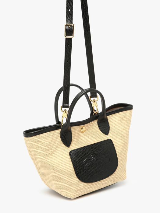 Longchamp Le panier pliage Sacs porté travers Noir