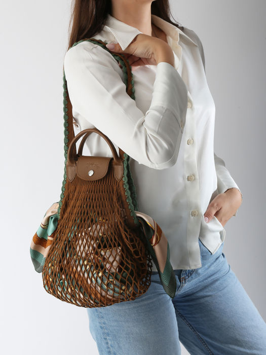 Longchamp Le pliage filet crochet Besaces Marron