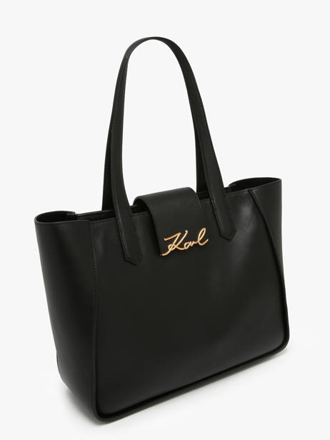 Sac Porté épaule K Signature Cuir Karl lagerfeld Noir k signature A3W30133 vue secondaire 1