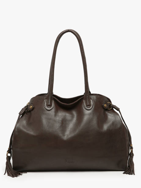 Sac Porté épaule A4 Cow Cuir Basilic pepper Marron cow BCOW85