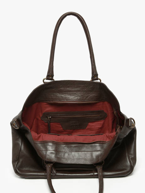 A4 Size Shoulder Bag Cow Leather Basilic pepper Brown cow BCOW78 other view 3