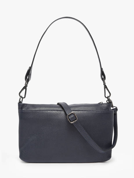 Sac Bandoulière Caviar Cuir Milano Bleu caviar CA25066 vue secondaire 3