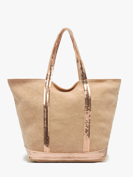 Le Cabas Zippé M Lin Et Paillettes Vanessa bruno Beige cabas lin 31V40378