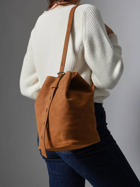 Sac Porté épaule Sac à Dos M Cavalier Nubuck Cuir Etrier Beige cavalier nubuck ECAN126M vue secondaire 3