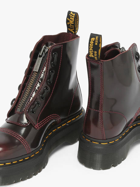 Bottines Sinclair En Cuir Dr martens Rouge women 25233600 vue secondaire 2
