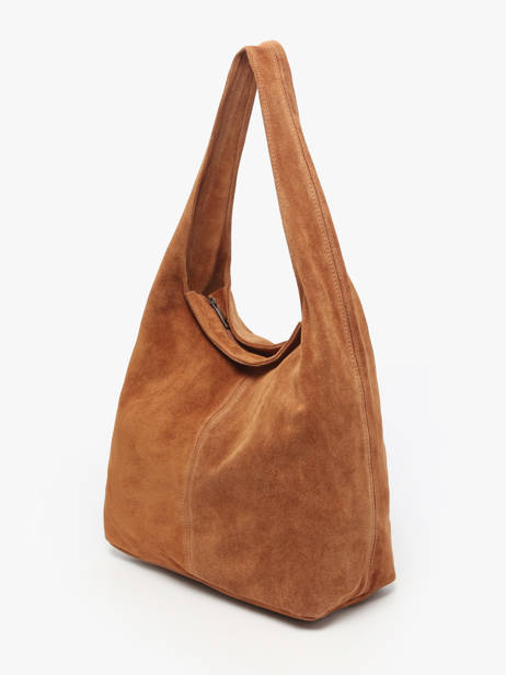 Sac Porté épaule Velvet Cuir Milano Marron velvet VE25065 vue secondaire 1