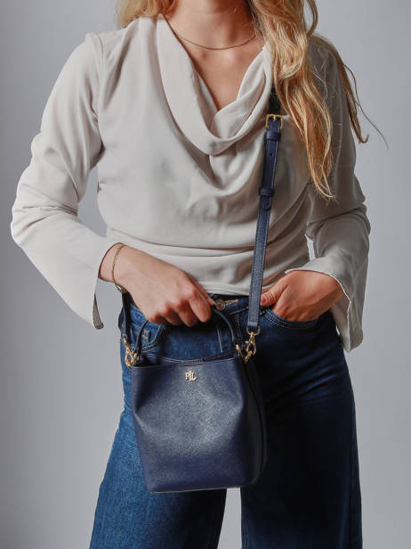 Sac Bandoulière Reese Cuir Lauren ralph lauren Bleu reese 31969365 vue secondaire 1