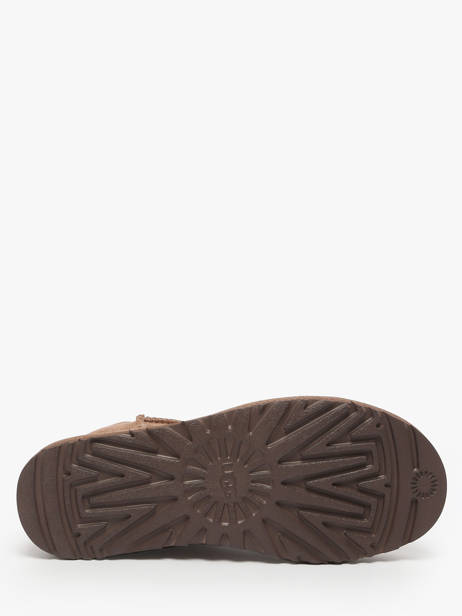 Boots Classic Ultra Mini En Cuir Ugg Marron accessoires 1116109 vue secondaire 4