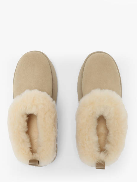 Bottines Plateforme En Cuir Ugg Beige accessoires 1171393 vue secondaire 3