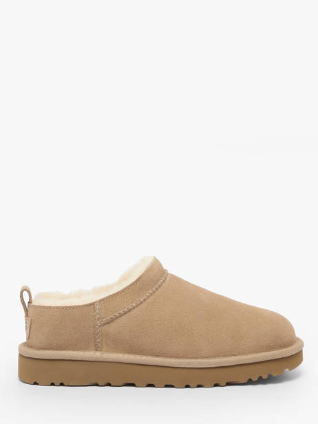 Chaussons En Cuir Ugg Beige accessoires 1173891