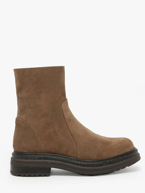 Bottines En Cuir Aliwell Marron accessoires A0407