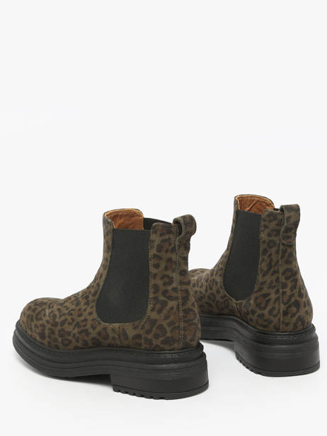 Chelsea Boots En Cuir Aliwell Vert accessoires A0631 vue secondaire 2