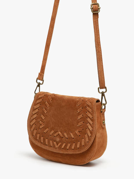 Sac Bandoulière Velvet Cuir Milano Marron velvet VE25062 vue secondaire 2