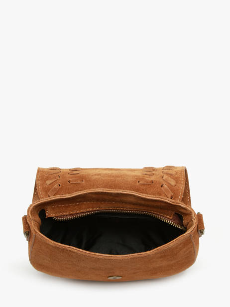 Sac Bandoulière Velvet Cuir Milano Marron velvet VE25062 vue secondaire 3