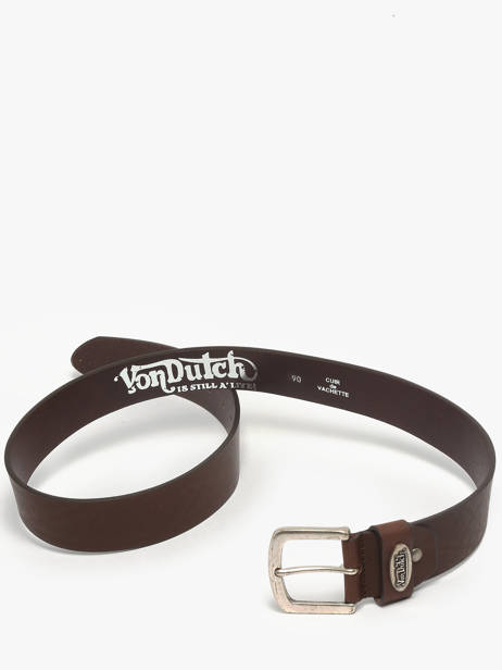 Adjustable Men's Belt Von dutch Brown belt HERTS other view 3