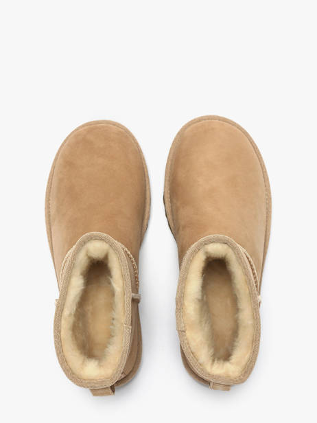 Classic Mini Ii Boots In Leather Ugg Beige women 1016222 other view 4