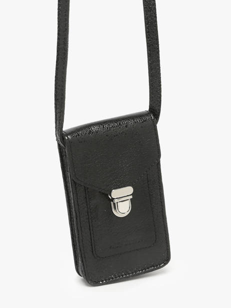 Leather Phone Bag Eclipse Paul marius Black eclipse TELEPECL other view 2
