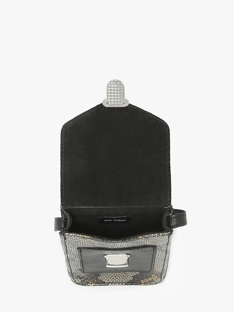 Leather Phone Bag Python Paul marius Black python TELEPPYT other view 3