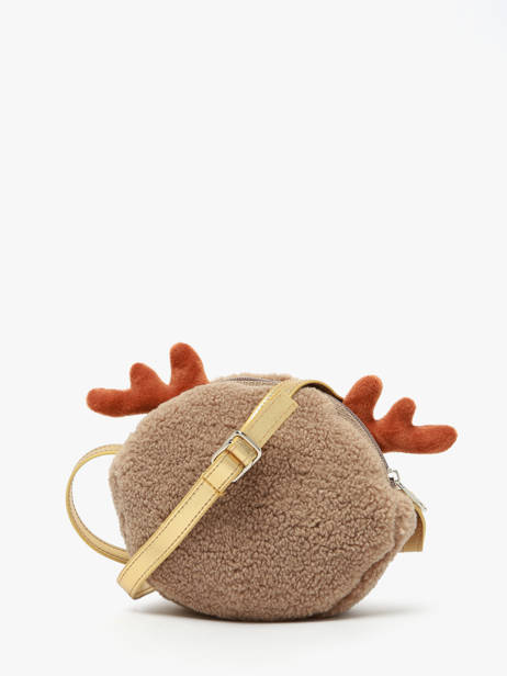 Kid's Crossbody Bag Rudolph Reindeer Le voyage en panier Brown kids AHP303 other view 3