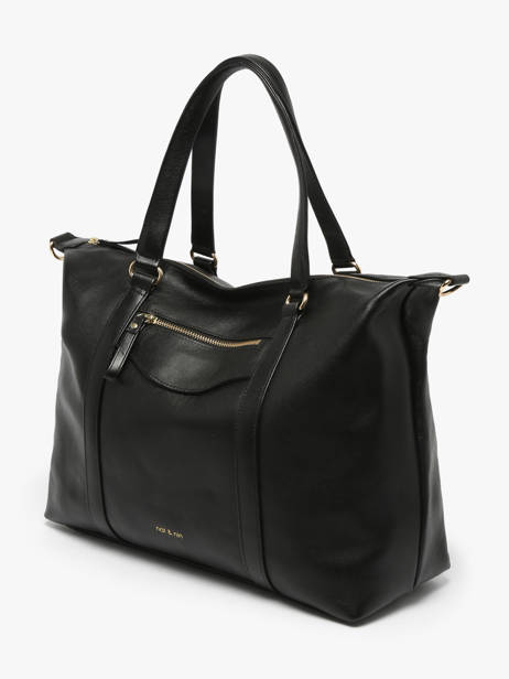 Sac Porté épaule Vintage Cuir Nat et nin Noir vintage THYLANE vue secondaire 2
