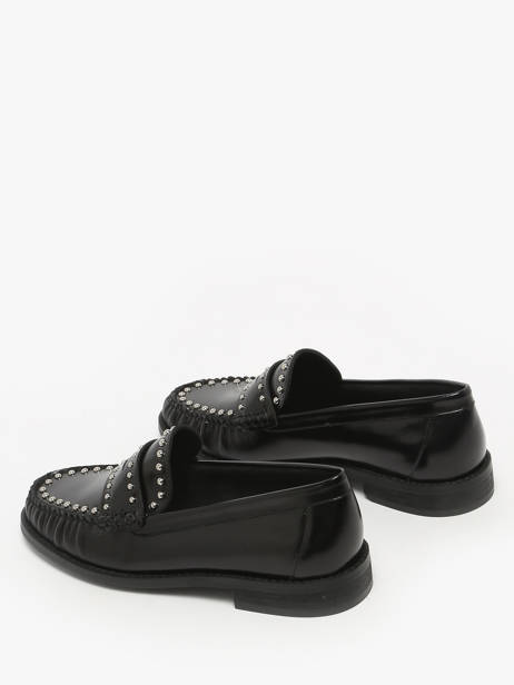 Mocassins En Cuir Inuovo Noir women LFG005 vue secondaire 2