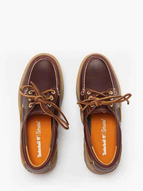 Platform Boat Shoes Stone Street In Leather Timberland Brown women 2QDMD571 other view 3