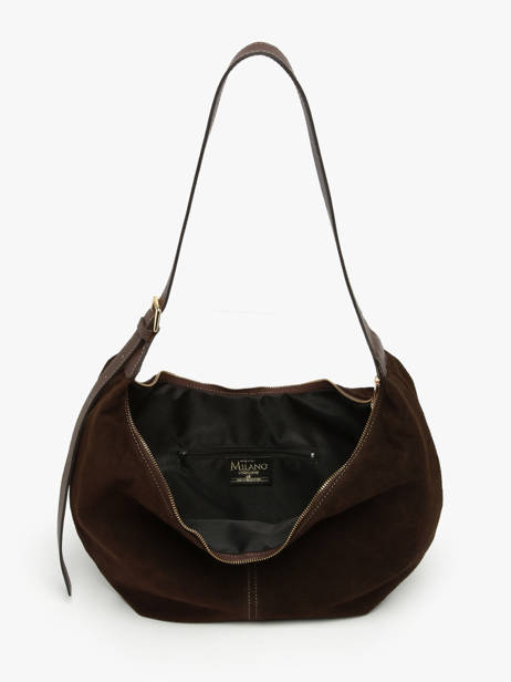 Sac Porté épaule Velvet Caviar Cuir Milano Marron velvet caviar VC25091 vue secondaire 3