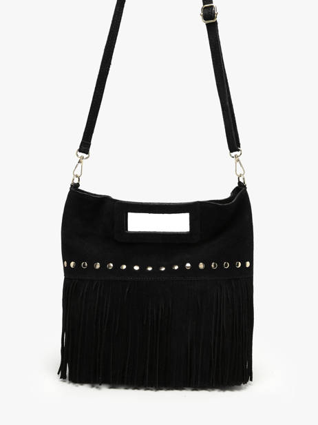 Sac Bandoulière Velvet Cuir Milano Noir velvet VE25091 vue secondaire 2