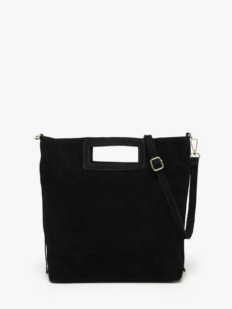 Sac Bandoulière Velvet Cuir Milano Noir velvet VE25091 vue secondaire 4
