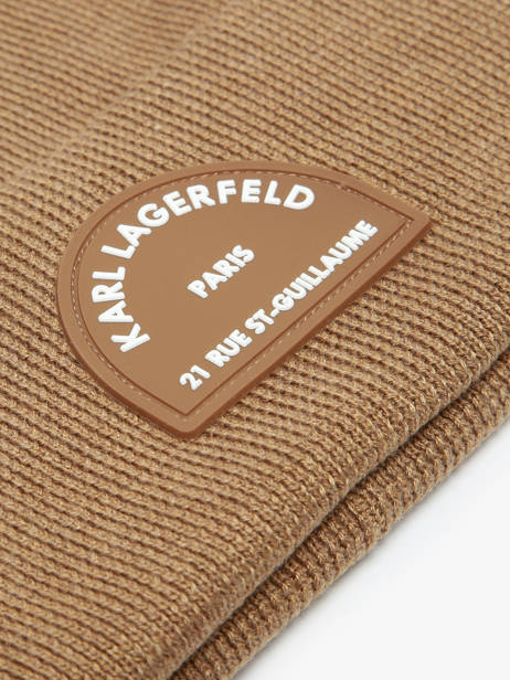 Bonnet Rue St Guillaume Karl lagerfeld Marron rsg A4W33107 vue secondaire 1