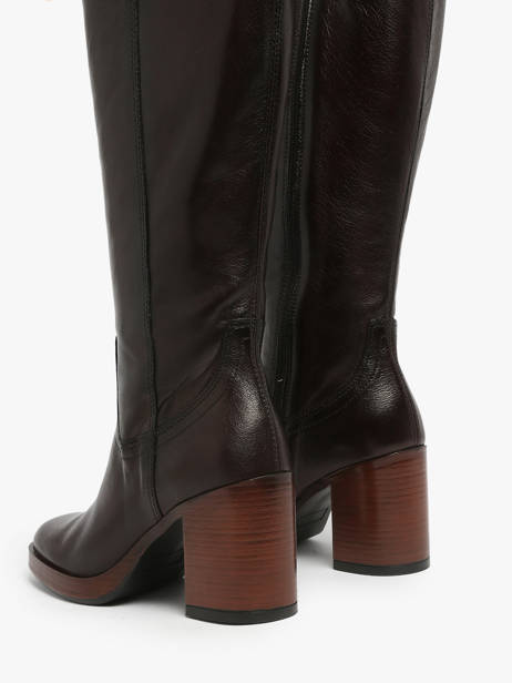 Heeled Boots In Leather Mjus Brown women P96331 other view 2