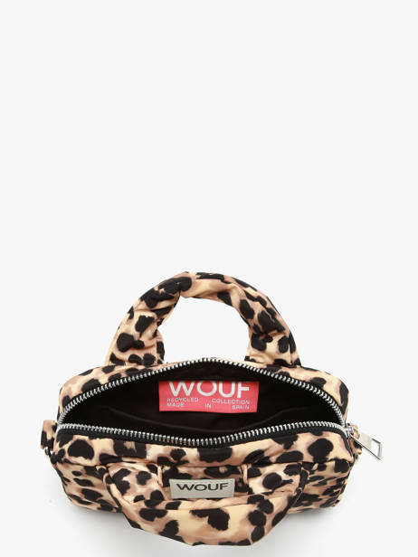 Shoulder Bag Feline Recycled Polyester Wouf Brown feline BM250020 other view 3