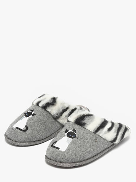 Chaussons Isotoner Gris women 97357 vue secondaire 1