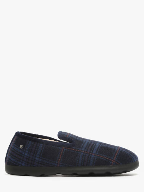 Chaussons Isotoner Bleu men 98121 vue secondaire 3