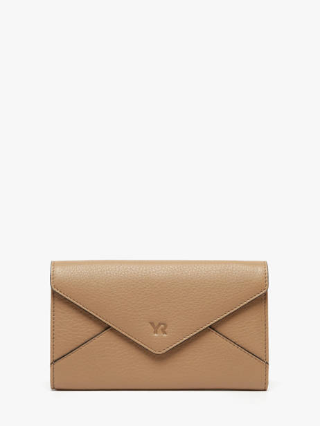 Wallet Enveloppe Leather Yves renard Beige enveloppe 29283