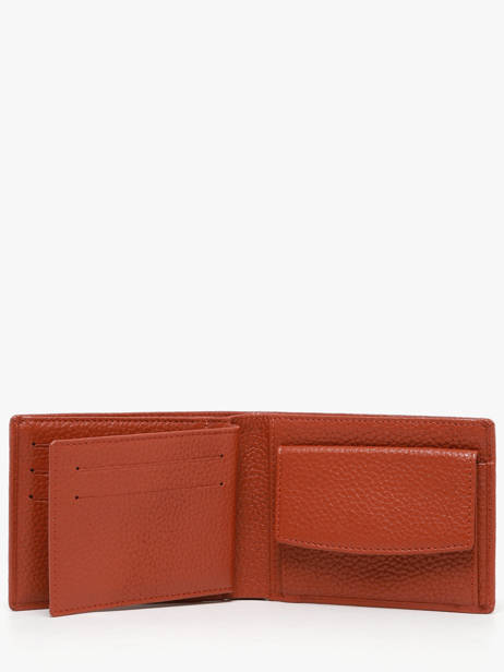 Wallet Foulonne Leather Yves renard Orange foulonne 2372 other view 2