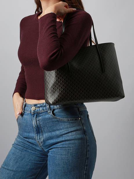 Sac Porté épaule Coated Emblem Calvin klein jeans Noir coated emblem 4F3267G vue secondaire 1