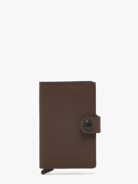 Card Holder Matte Leather Secrid Brown matte MM