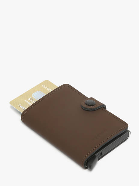 Card Holder Matte Leather Secrid Brown matte MM other view 2