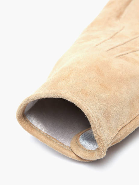 Men's Leather Gloves With Silk Lining Omega Beige men gloves S other view 1