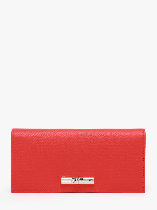 Longchamp Le roseau Portefeuilles Rouge