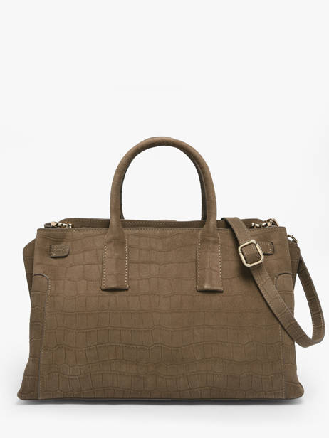 Satchel M Equestre Croco Leather Etrier Brown equestre croco EEQC142M other view 4