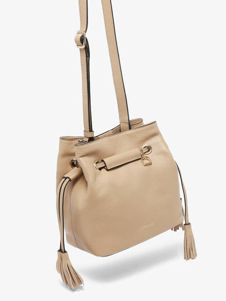 Small Leather Tradition Bucket Bag Etrier Beige tradition ETRA004S other view 2
