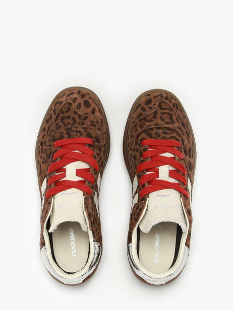 Sneakers Goal In Leather Coolway Brown women 7603298 other view 3