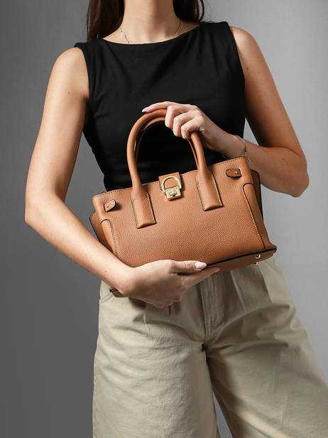 Sac Porté Main S Equestre Cuir Etrier Beige equestre EEQT142S vue secondaire 1